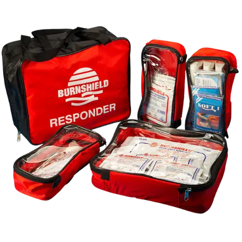 Burnshield Responder Kit in a Red Bag - Defibspace