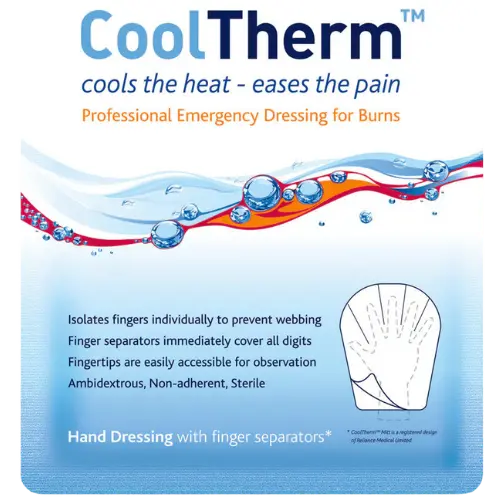 CoolTherm Hand Burn Dressing with Finger Separators - Defibspace