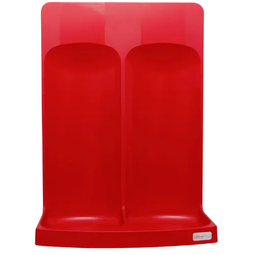 Double Two Part Fire Extinguisher Stand - Red - Defibspace