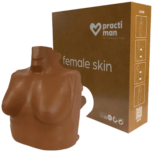 Practi-Man Female Skin – Dark Skin - Defibspace