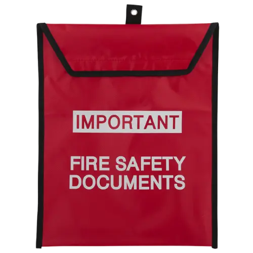 Red Fire Safety Document Holder - Defibspace