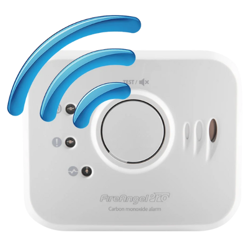 10 Year Longlife Battery Radio-Interlinked Carbon Monoxide Alarm - FireAngel Pro Connected FP1820W2-R