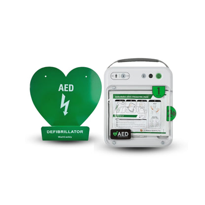 iPAD NFK200 Defibrillator & Green Wall Hanger Package