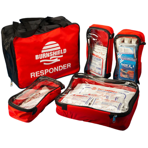 Burnshield Responder Kit in a Red Bag
