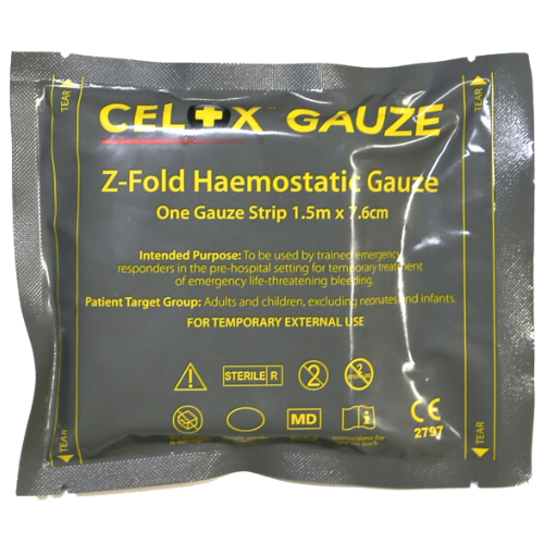 CELOX Haemostatic Gauze – Z-Fold Dressing for Bleed Control Kits