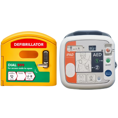 iPAD SP1 Fully-Auto Defibrillator & DefibCaddy Outdoor Locked Package