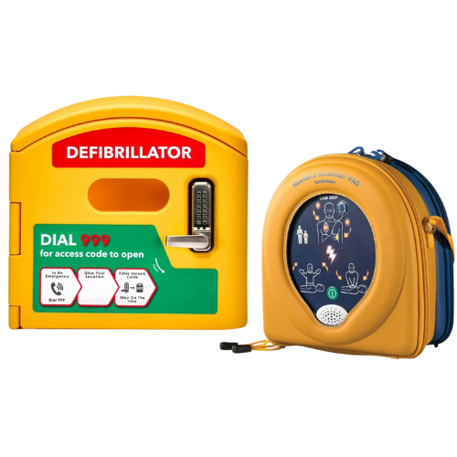 HeartSine Samaritan PAD 360P Fully-Auto AED & DefibCaddy Outdoor Locked Package
