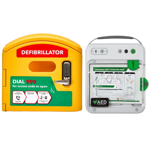 NFK200 Semi Auto AED & DefibCaddy Outdoor Locked Package