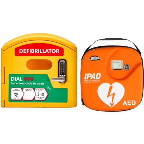 iPAD SP1 Semi-Auto Defibrillator & DefibCaddy Outdoor Locked Package