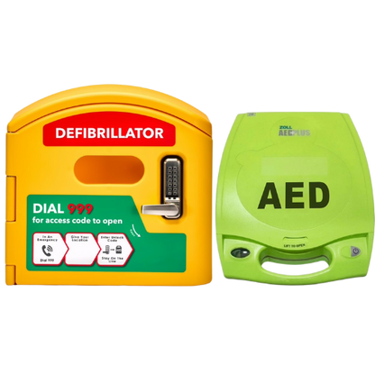 ZOLL AED Plus Fully Auto and DefibCaddy Outdoor Locked Package