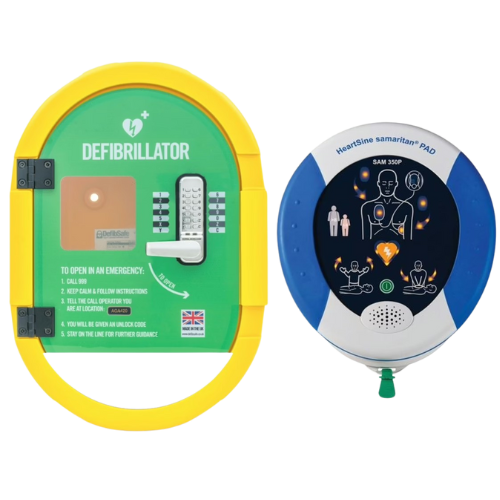 Heartsine Samaritan PAD 350P & DefibSafe2 Locked Outdoor Package