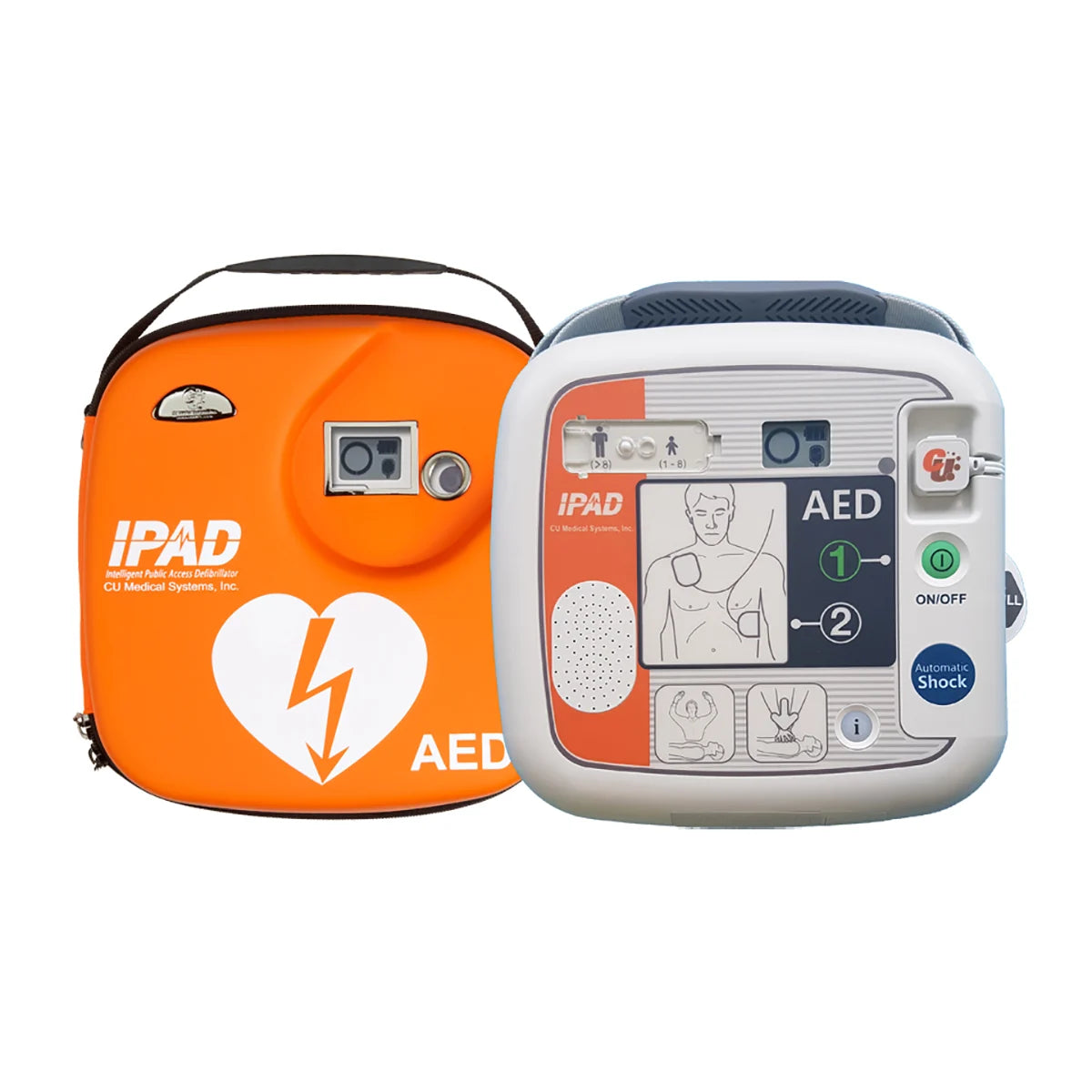 iPAD SP1 Fully-Auto Defibrillator & DefibCaddy Outdoor Locked Package