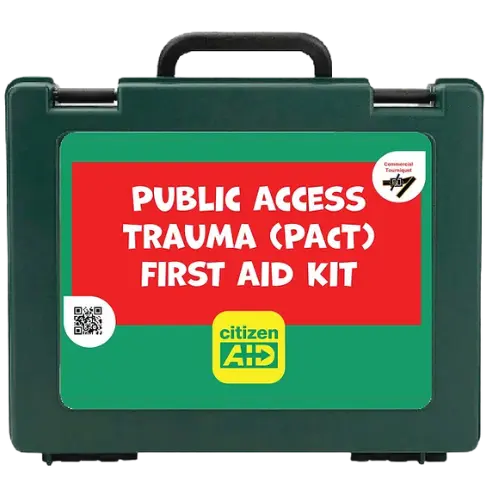 Public Access Trauma (PAcT) First Aid Kit with Commercial Tourniquet - Defibspace