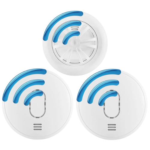 Radio-Interlinked Smoke Alarms and Heat Alarm Home Essentials Kit - UltraFire UFUB1RFKIT