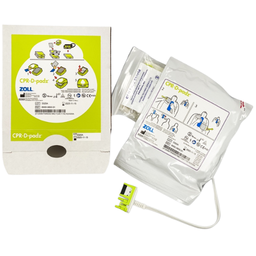 ZOLL CPR-D padz with packaging on a white background